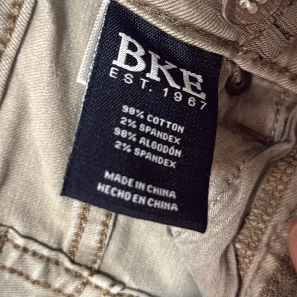 BKE Tan Slim Fit Conner Straight Jeans Size 8